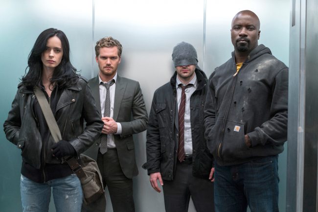 Daredevil (Charlie Cox), Jessica Jones (Krysten Ritter), Luke Cage (Mike Colter) and Iron Fist (Finn Jones) team up together with one common goal – to save New York City. This is the story of four solitary figures, burdened with their own personal challenges, who realize they just might be stronger when teamed together.