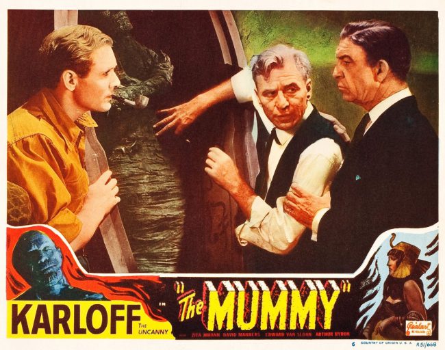An Egyptian priest named Imhotep (Boris Karloff) is brought back to life after an archaelogical expedition comes across his mummified remains in The Mummy (1932). Against advice, Ralph Norton decides to read an ancient life-giving scroll. Imhotep comes back to life and escapes from the archaeologists. Assuming the identity of Ardath Bey, a modern Egyptian, […]
