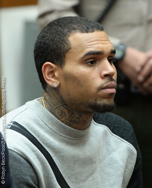 Chris Brown in court