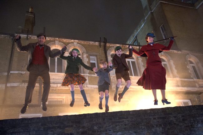 Starring: Emily Blunt, Colin Firth, Meryl Streep, Ben Whishaw, Emily Mortimer Childhood favorite Mary Poppins returns to bring comfort, wonder and magic to a grown-up Jane and Michael Banks and their children after the family suffers a devastating loss.  