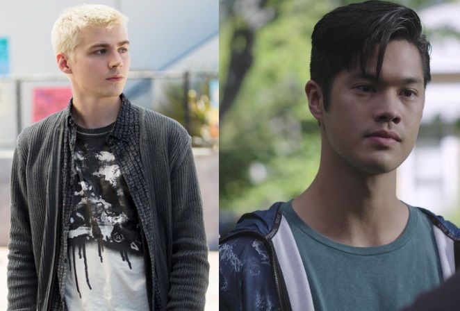 Miles Heizer (left) and Ross Butler (right) of 13 Reasons Why