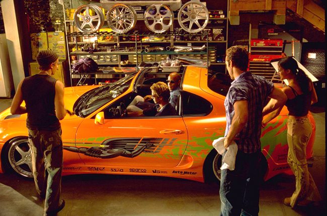 In the first film of the franchise, Paul Walker drove a modified Mitsubishi Eclipse. While racing, Walker fiddles with his humorously fake on-board computer system.