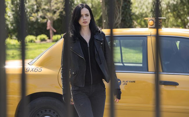 Krysten Ritter plays whiskey-drinking, super-strong Jessica Jones on the Netflix show Marvel’s Jessica Jones. Jessica’s got her flaws. Heck, we all do. But Krysten kicks ass and makes the superhero as realistic as possible.