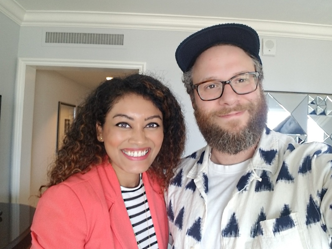 Marriska Fernandes and Seth Rogen