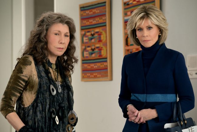 Grace (Jane Fonda) and Frankie (Lily Tomlin) launch a scheme to get their old lives back after their children sell their beloved beach house. 