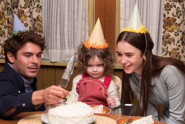 Serial killer Ted Bundy (Zac Efron) is seen from the perspective of his longtime girlfriend Liz (Lily Collins), who despite seeing warning signs in his behavior, refused to believe the truth about him for years.  