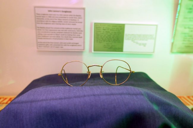 Between 1970 and 1973 John Lennon composed “Imagine,” one of his biggest hits. The Beatles Story Exhibition has the glasses he wore during that time on display. They’re valued at $1.5 million dollars.