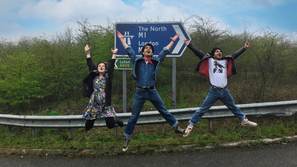 Nell Williams, Viveik Kalra and Aaron Phagura