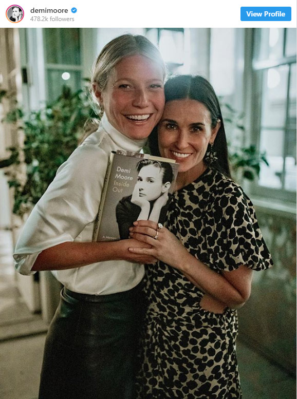 Gwyneth Paltrow and Demi Moore at book launch
