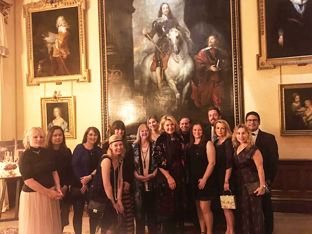 Media journalists with Lady Carnarvon Media journalists with Lady Carnarvon