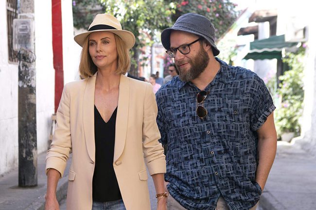 Charlize Theron plays politician Charlotte Field, who’s running to be President of the United States when she hires jaded journalist Fred Flarsky (Seth Rogen), whom she once babysat and who still has a crush on her, as her speechwriter. 
