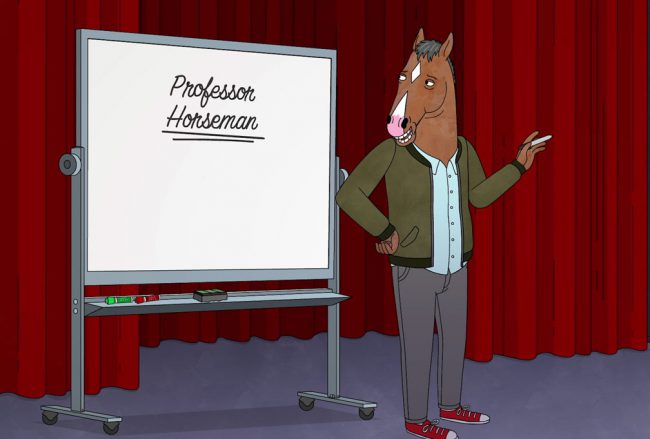 BoJack, once the star of the TV show Horsin’ Around, inches his way toward redemption as a stint in rehab forces him to confront his mistakes and start making amends.