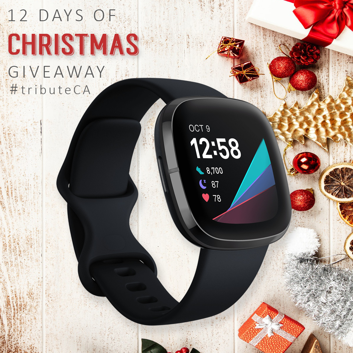 12 Days Of Christmas Giveaway Day 3 Fitbit Sense 429 95 Celebrity Gossip And Movie News