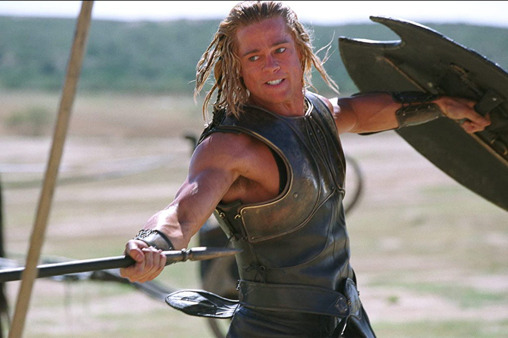 Brad Pitt's blonde highlights in "Troy" - wide 8