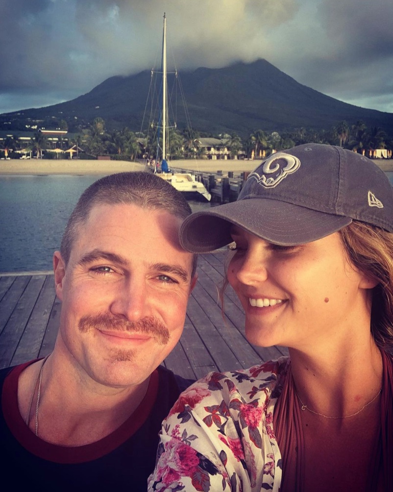 Cassandra and Stephen Amell from Instagram