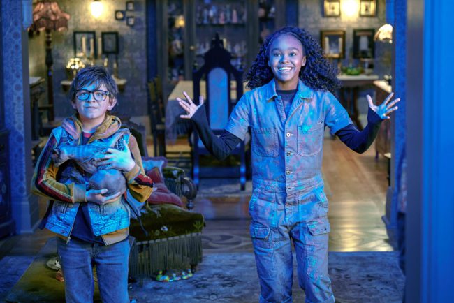 Scary story fan Alex (Winslow Fegley) must tell a spine-tingling tale every night — or stay trapped with his new friend Yasmin (Lidya Jewett) in a wicked witch’s (Krysten Ritter) magical apartment forever.
