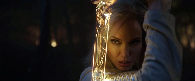 Angelina Jolie as Thena in Eternals.