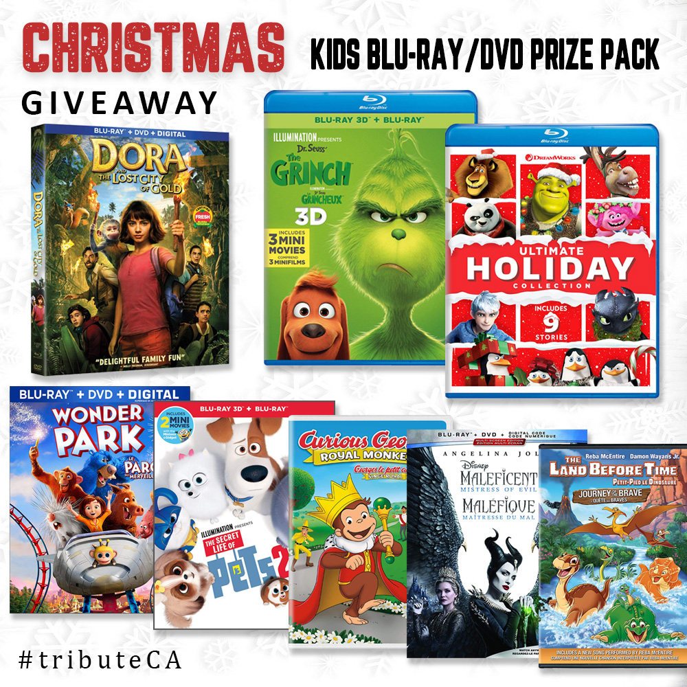 Christmas Giveaway: Kids Blu-ray/DVD Prize Pack