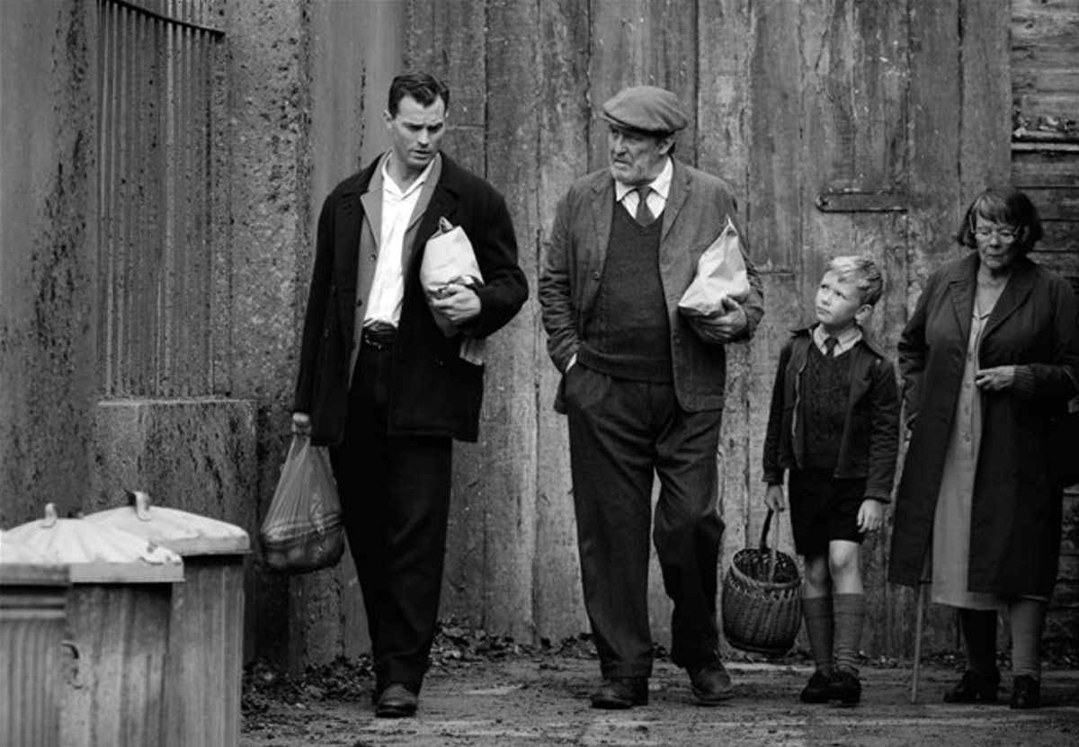 Jamie Dornan, Ciarán Hinds, Jude Hill and Judi Dench in Belfast