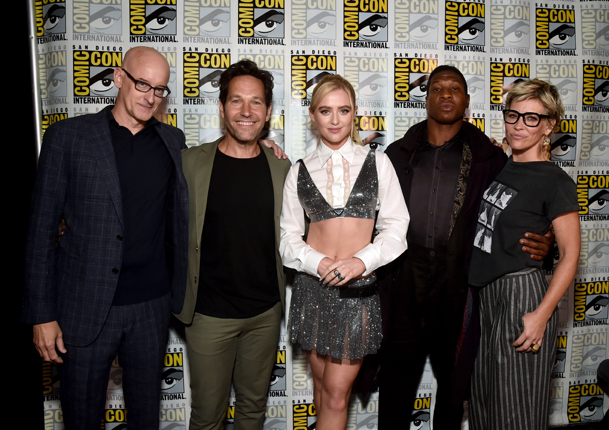 Director Peyton Reed and stars Paul Rudd, Kathryn Newton, Jonathan Majors and Evangeline Lilly