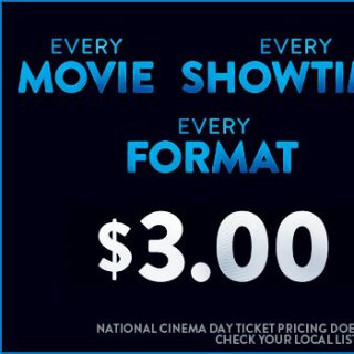 'Movie theaters offering $3 movies this Sat. Sept. 3