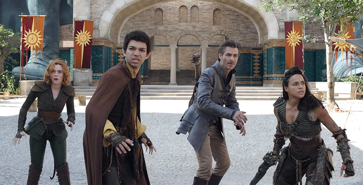  Justice Smith, Sophia Lillis, Chris Pine and Michelle Rodriguez in Dungeons & Dragons: Honor Among Thieves