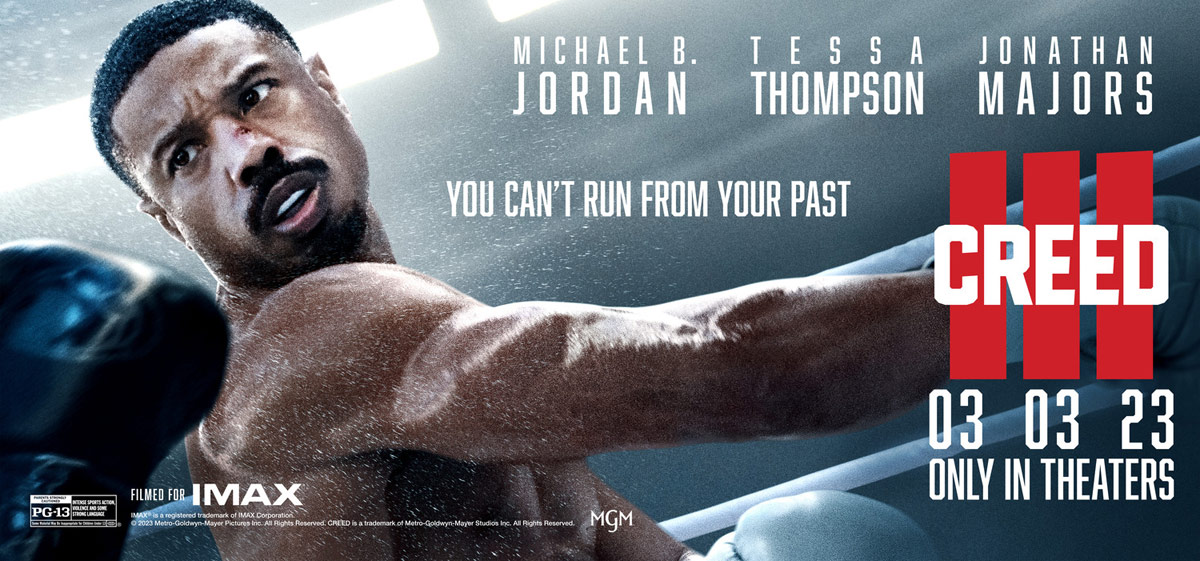 Creed III movie poster starring Michael B. Jordan
