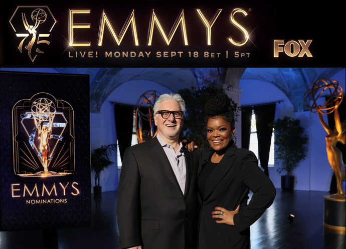 Television Academy Chairman Frank Scherma and Yvette Nicole Brown 