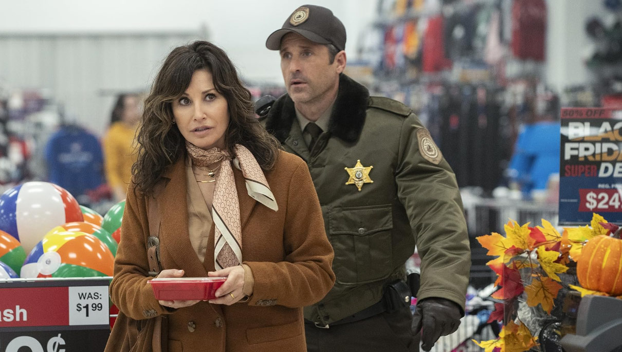 Gina Gershon and Patrick Dempsey in Thanksgiving, now on DVD and Blu-ray