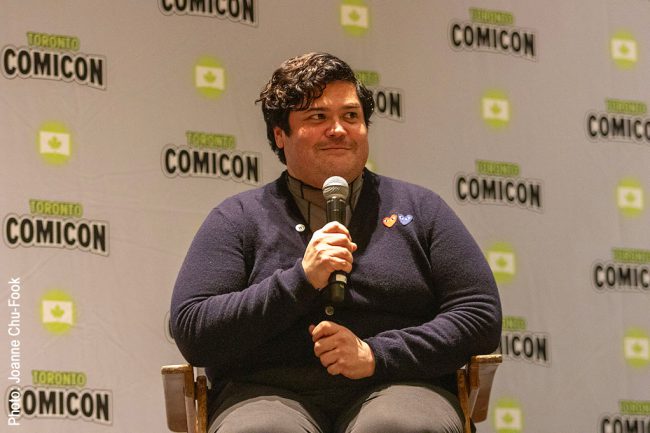 There was a huge crowd for the What We Do in the Shadows panel, featuring Harvey Guillén, who plays Guillermo de la Cruz. 