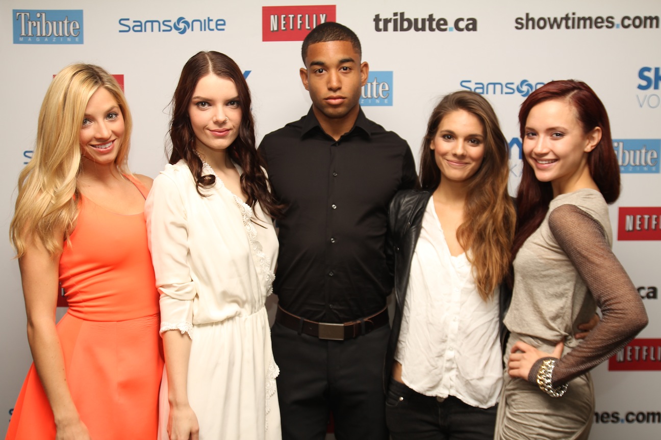 Brooke Butler, Sianoa Smit-McPhee, Tom Williamson, Caitlin Stasey, and Amanda  Grace Cooper from All Cheerleaders Die | Toronto International Film  Festival TIFF
