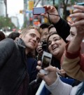 Hayden Christensen greets fans on American Heist red carpet