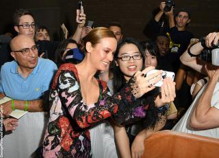 Brie Larson with fans