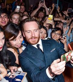 Michael Fassbender works the crowd at Trespass Against Us premiere